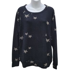Buffalo David Bitton Black Stars Sweater Top Size: Large